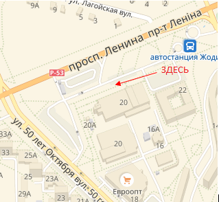 Отсюда происходит отправление в Затоку из Жодино